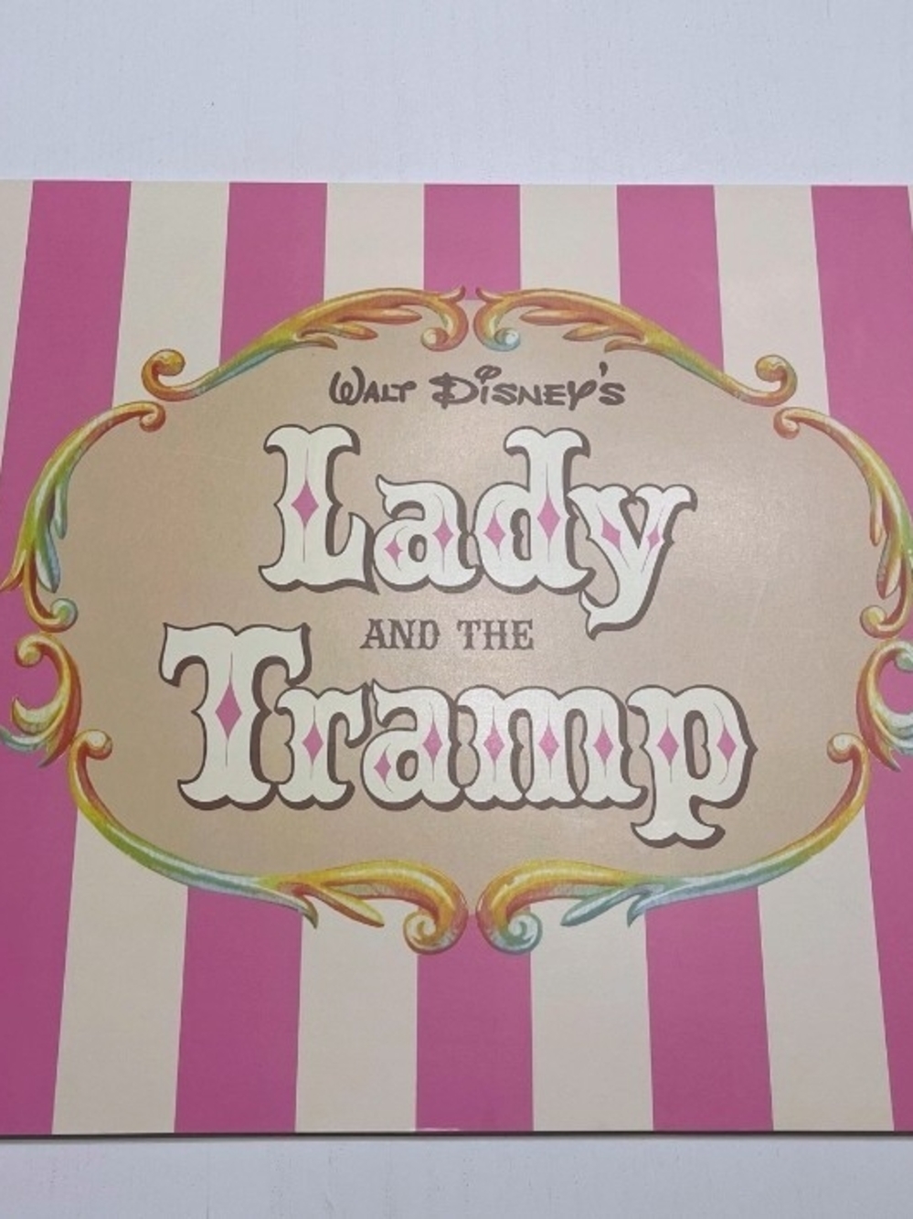Walt Disney's Lady and the Tramp Pink Stripe Lithograph Art Print